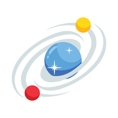 Universe galaxy vector colorful stickers Icon Design illustration. EPS 10 File 