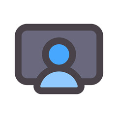 classroom flat line icon