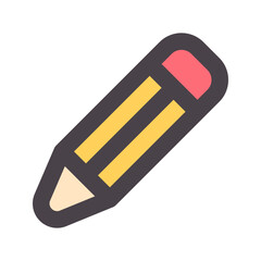 pencil flat line icon