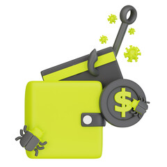 Money Phishing 3D Icon