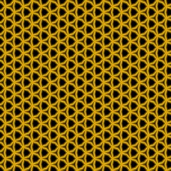 golden gradient hexagon seamless pattern and background