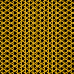 golden gradient hexagon seamless pattern and background