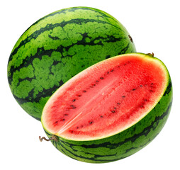 Slice of watermelon isolated - obrazy, fototapety, plakaty