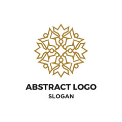 Abstract monoline logo vector