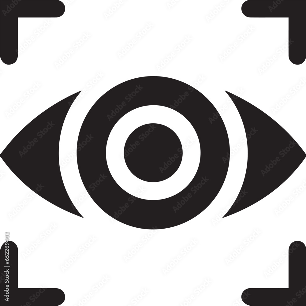 Poster vector design of eye tracking target icon on a white background