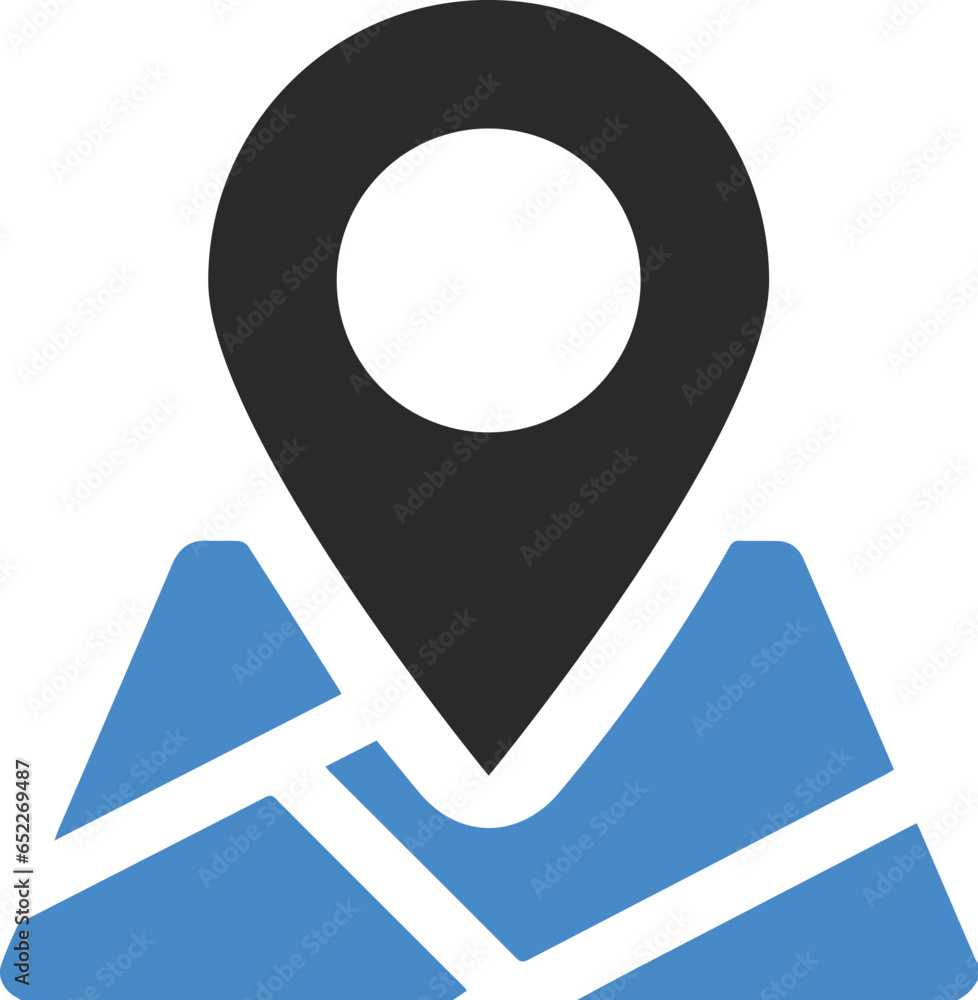 Poster vector design of location pin icon on a white background