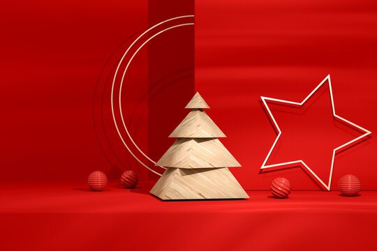 Christmas Concept, New Year 2024, 3D