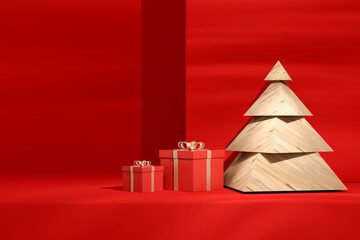 Christmas Concept, New Year 2024, 3D