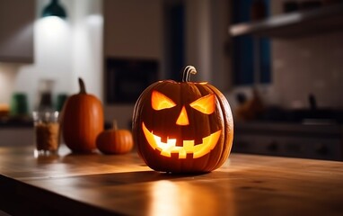 orange pumpkins carved for halloween