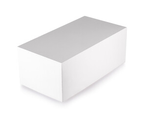 white cardboard box on white isolated