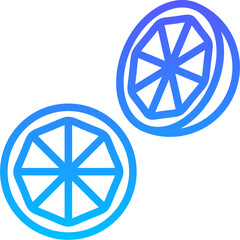 Obraz premium Digital illustration of a simple lemon symbol design on a white background