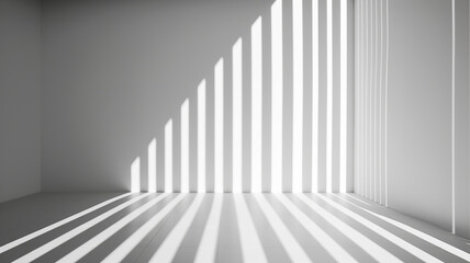 Abstract light and shadow on a white wall.