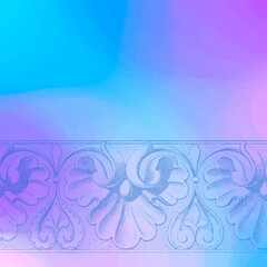 Abstract background template banner with historical floral decor. Tile decor. Web design template.