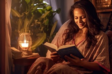  Girl Reading a Book at Home, book lover at home, reading a good book, cozy reading time, woman engrossed in a novel