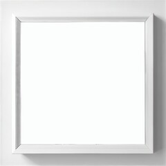 White Frame, Realistic Square Frames, White Blank Picture Mockup Template, Abstract Generative AI Illustration