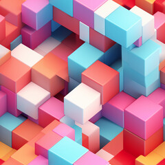 Fototapeta na wymiar art cubes 3d pattern