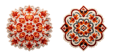 Kyrgyz Felt Rug, transparent background, isolated image, generative AI
