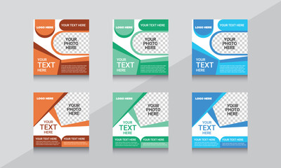 Naklejka premium Social Media Template Design, post-design vector,