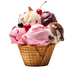 Gelato, transparent background, isolated image, generative AI
