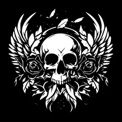 Obraz premium Skull - Minimalist and Flat Logo - Vector illustration