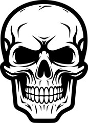 Skull - High Quality Vector Logo - Vector illustration ideal for T-shirt graphic