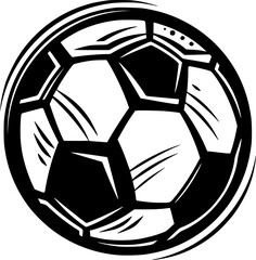 Football   Black and White Vector illustration © CreativeOasis