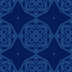 Seamless pattern with mandala ornament. The print is well suited for textiles, wallpaper and packaging.