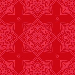 Seamless pattern with mandala ornament. The print is well suited for textiles, wallpaper and packaging.