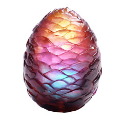 crystal dragon Egg, transparent background, isolated image, generative AI
