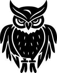 Owl - Minimalist and Flat Logo - Vector illustration
