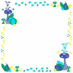 Fototapeta premium Autumn border