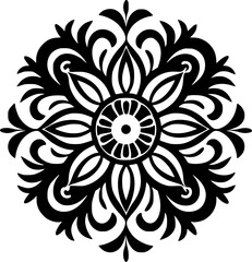Mandala | Minimalist and Simple Silhouette - Vector illustration