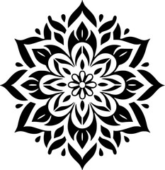 Mandala | Black and White Vector illustration