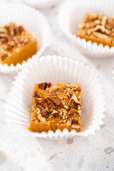 Pumpkin spice fudge with pecans
