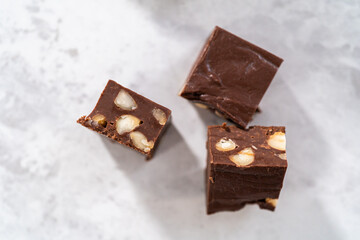 Chocolate macadamia fudge