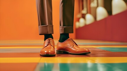 A man wearing a stylish shoes