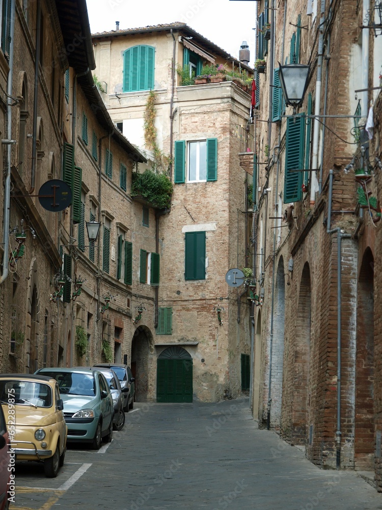 Sticker Siena - picturesque street in the historic city centre.