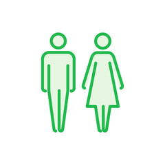 Man and woman icon set. male and female symbol