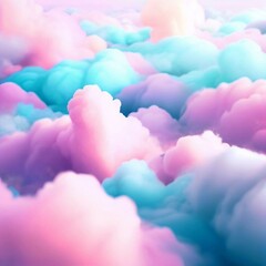 storybook magic cotton candy clouds Sugar cotton pink clouds vector design background. Glamour fairytale backdrop. Plane sky view with Generative Ai - obrazy, fototapety, plakaty