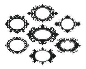 Ornate antique frame collection.