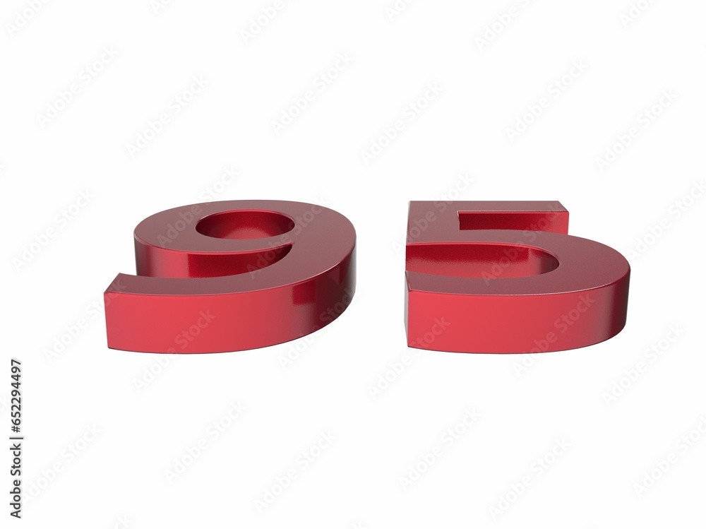 Poster 3d number isolated render illustation texture