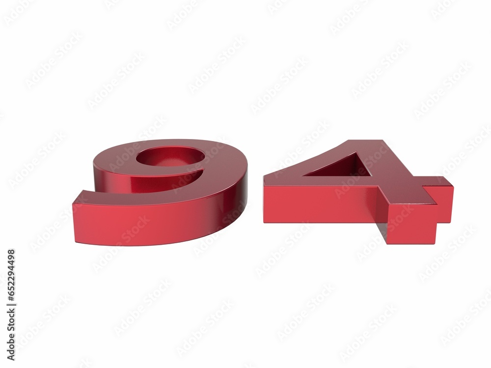 Poster 3d number isolated render illustation texture