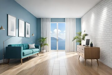 Naklejka na ściany i meble modern living room with sofa