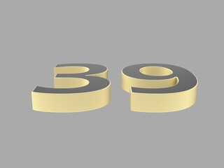 3d number isolated texture background illustration render