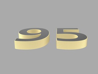 3d number isolated texture background illustration render