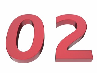 3d number isolated texture background illustration render