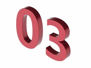 3d number isolated texture background illustration render