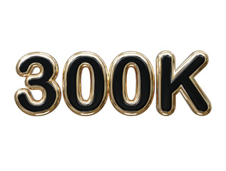 300k text effect 3d rendering illustration element