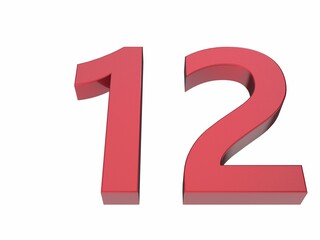 3d number isolated texture background illustration render