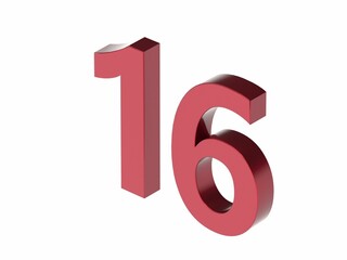 3d number isolated texture background illustration render